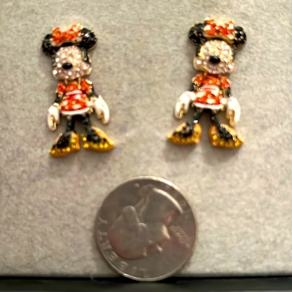 Disney x BAUBLEBAR Minnie Mouse Rhinestone Earrings New - Picture 3 of 6